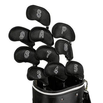 10Pcs Meshy גולף ראש ברזל מכסה עבור מועדוני גולף במועדון הגולף מגיני נסיעות מועדון גולף מכסה שיתאים רוב המותגים גולף הילוכים