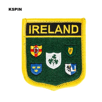 10pcs הרבה אירלנד דגל רקמה, טלאים ברזל על ראה על העברת תיקוני תפירה יישומים עבור בגדים לבית ולגינה