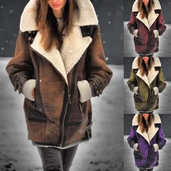 2023 החורף מוצר חדש מעובה פרווה משולב של הנשים מעיל חם, מעיל