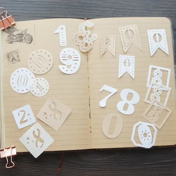 30 גיליון דק איור מספר נייר קראפט נייר מתנה קישוט עיצוב אלבומים בעבודת יד DIY