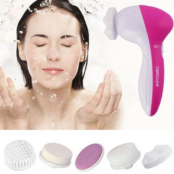 5 ב-1 חשמלי ניקוי פנים לשטוף את הפנים ניקוי מכונת העור מנקה נקבובית לשטוף מכונה ספא חטט ניקוי ניקוי פנים
