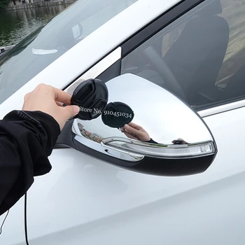 ABS סיבי פחמן עבור יונדאי Solaris 2 אביזרים לרכב מראה אחורית לחסום את הגשם הגבה לכסות לקצץ סגנון רכב 2017 2018 2019
