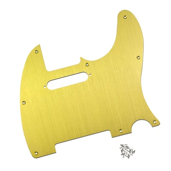 FLEOR זהב מתכת אלומיניום Pickguard גיטרה חשמלית לבחור השומר 8 החור עם ברגים על גיטרה חלקים ואביזרים