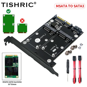 TISHRIC SSD M2 Msata כדי Sata3.0 2.5 מתאם מ. 2 SSD כונן קשיח קמה כרטיס כפול Msata Sata ממיר להוסיף על הכרטיס למחשב נייד