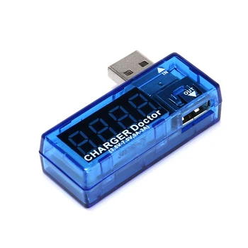USB נייד כוח טעינה הבוחן תצוגת LED הופך המרפק הנוכחי בודק מתח דיגיטלי מטען הרופא כחול מבחן מטר