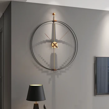 דיגיטלי גדול ממנגנון הסלון שעון קיר מחטים אזור הזמן בסגנון נורדי שעון קיר האירופי Horloge Murale קיר Decors