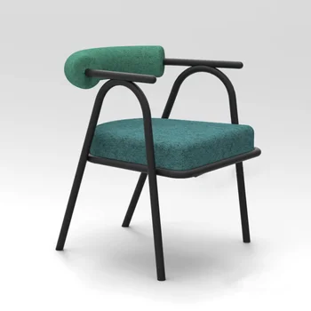 האוכל בקומה כיסא הטרקלין המודרני תמיכה לגב פלדה החדר הלבן מעצב כיסאות יחיד Chaisse נורדי ריהוט הסלון.