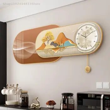 הסלון שעון קיר פשוט, מודרני בבית תלייה על קיר אינטרנט מפורסם שעון אור יוקרה אטמוספרי מסעדה דקורטיביים