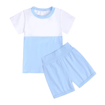 הקיץ אימוניות עבור ילדים פעוט, תינוק בגדי בנות סטים טלאים רכים עליון+מכנסיים קצרים עבור בנות בני נוער Homewear להגדיר 2pcs