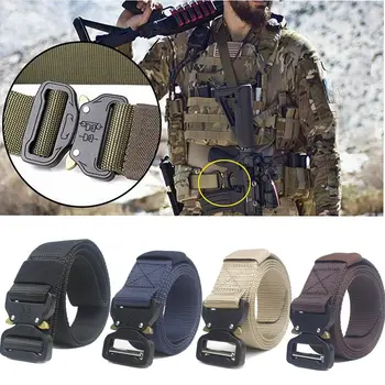 טקטי חגורת ניילון צבאי חגורת המותניים שחרור מהיר איירסופט אימון קרב יריות גברים החגורה של ציד אביזרים