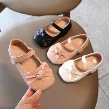 ילדים עור שחור נעליים באביב ובסתיו החדש של בנות רך התחתונה, תינוק נעליים קטנות בנות זרות סגנון הנסיכה נעליים