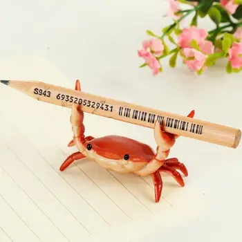 יצירתי חיה עיצוב יחיד מחזיק עט פלסטיק הרמת משקולות סרטן מחזיק עט עבור Office Penholder סוגר אחסון עיפרון המתלה.