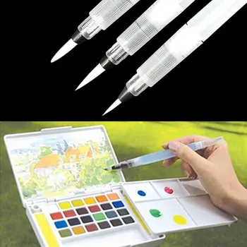 למילוי מברשת צבע מים מברשת עט דיו עם צבעי מים רכים ראש קליגרפיה ציור ציור איור עט עט סימון