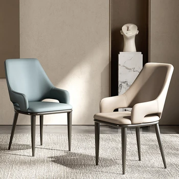 מודרני מעצב כסאות אוכל יוקרתיים טרקלין מבטא חיצונית, כסאות אוכל מינימליסטי קוצ ' ינה Arredo השולחן בחדר האוכל כיסאות Set47