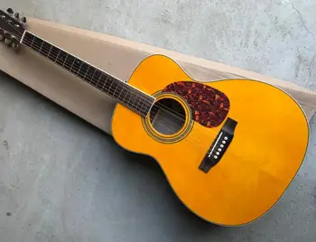 מוצק אשוח העליון צהוב גיטרה אקוסטית D סוג 28 דגם 41