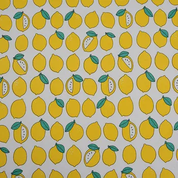 מיוחד פירות לימון להדפיס עבודת יד מעשה טלאים בד כותנה בד תפירת התיק Diy-כרית מפת שולחן וילון ספה 91cm*145cm