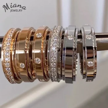 מכירה חמה כסף סטרלינג 925 מצופה להפוך טבעת זוג מותג אופנה מגוונים מזג יוקרה גבוהה תכשיטים לגברים ולנשים