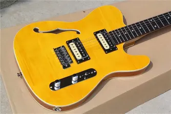 סיני גיטרה מפעל מותאם אישית חדש הלבן f חור צהוב TL גיטרה חשמלית באיכות גבוהה משלוח חינם 2