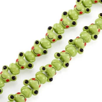על 25pcs/סטרנד בעבודת יד מהמורות Lampwork צפרדע חרוזים רצועות עבור התכשיטים עשה זאת בעצמך צמיד שרשרת עגילים אמנות עיצוב