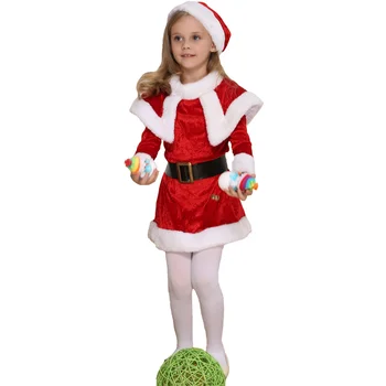 קטן וחמוד סנטה קלאוס בגדים רכים Christma הכובע מתאים פסטיבל הבמה תחפושות חג המולד חדש Cosplay תלבושות 2022