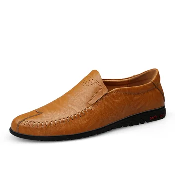 קלאסיקה גברים נעליים מזדמנים באיכות גבוהה נעלי עור מאן מוקסינים בעבודת יד לנשימה של גברים דירות נעלי ג ' נטלמן נעלי סירה