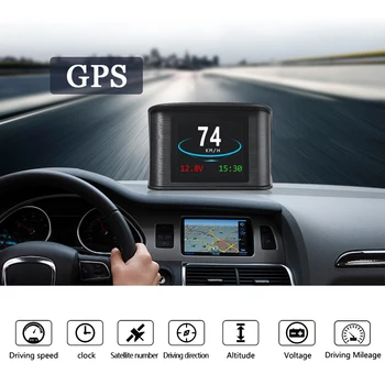 רכב LCD תצוגה עילית +GPS לרכב במד טמפרטורה סל 