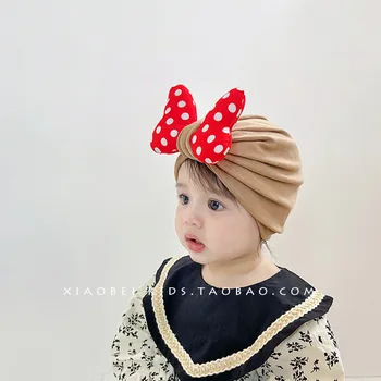 תינוק כובע האביב והסתיו ילדה פרח קשת נוח כובע בנות תינוק שרק נולד העובר כובע אופנה היילוד צילום אביזרים